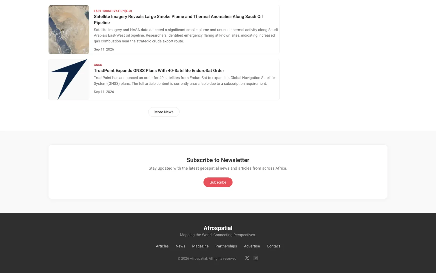 Newsletter signup and footer