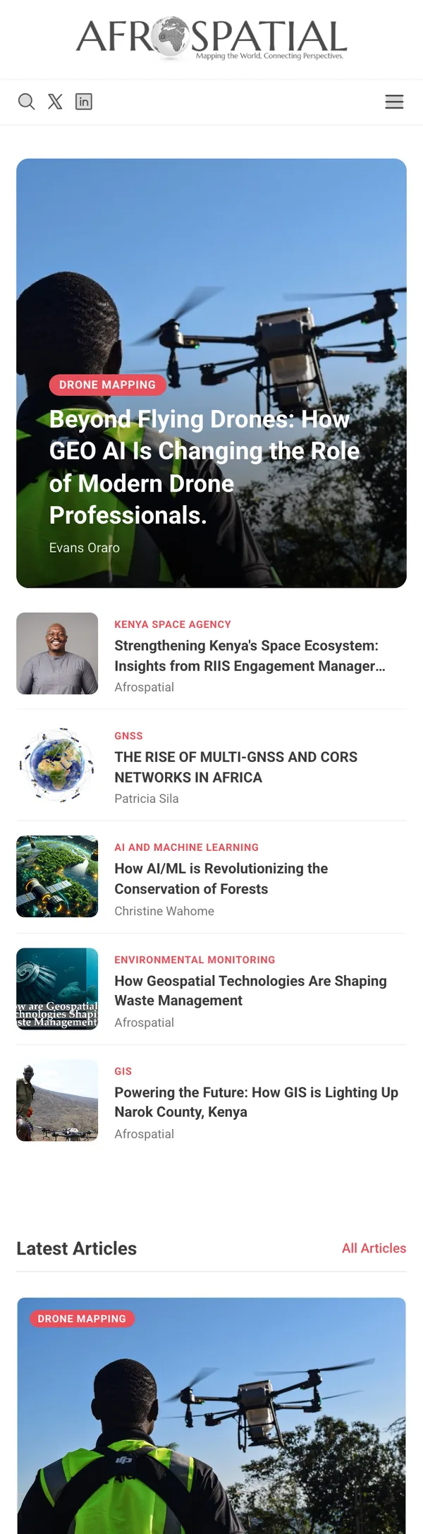 Afrospatial Magazine — mobile