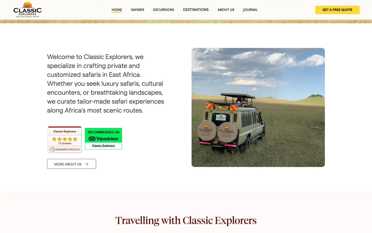 Travelling with Classic Explorers