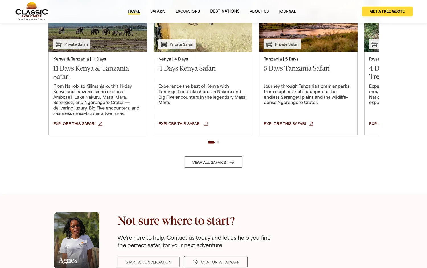 Safari cards, and help for travellers who are undecided