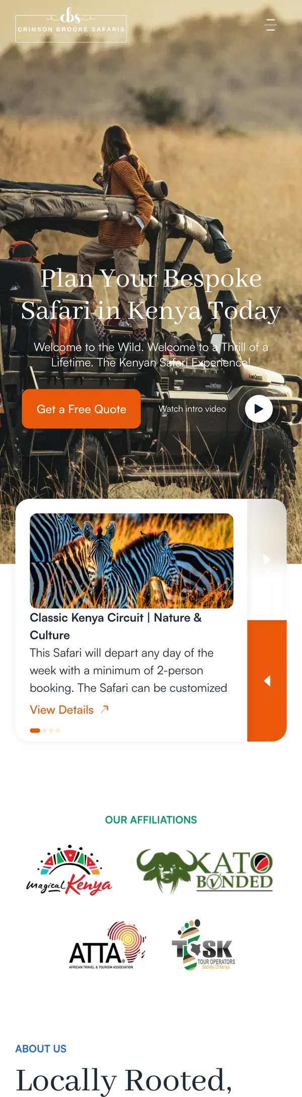 Crimson Brooke Safaris — mobile