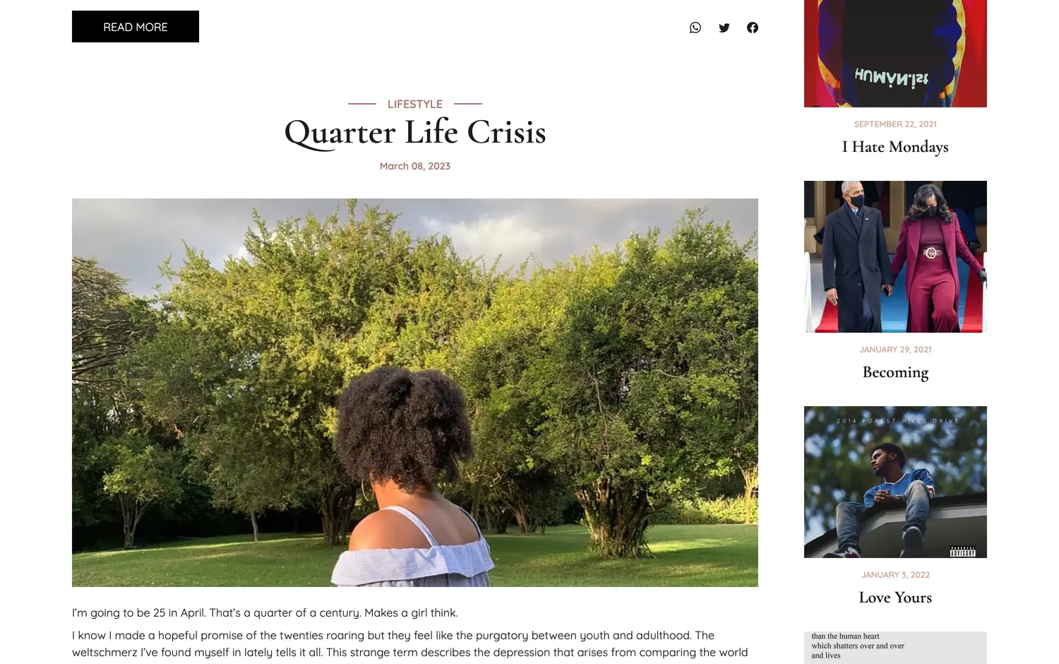 Quarter Life Crisis