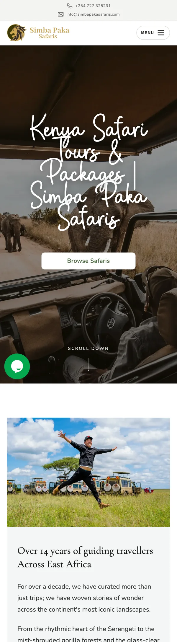 Simba Paka Safaris — mobile