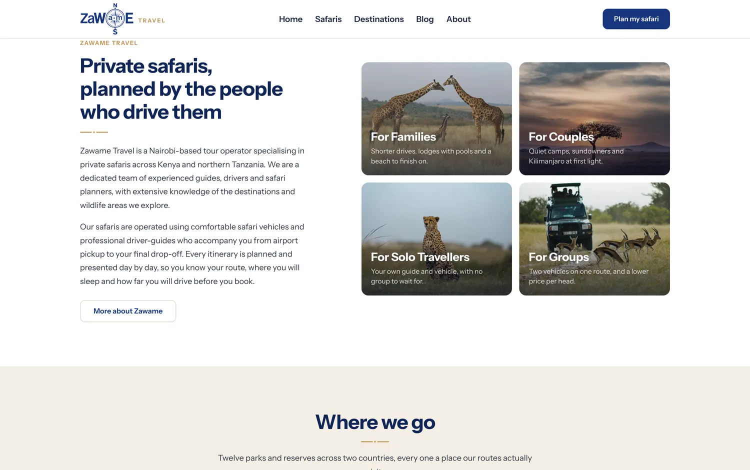 Private safaris, planned by the people who drive them